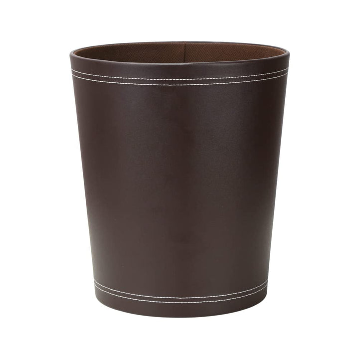 KINGFOM™ Klassisch Leder Papierkorb für Büro/Badezimmer/küche/Schlafzimmer (Braun), Braun