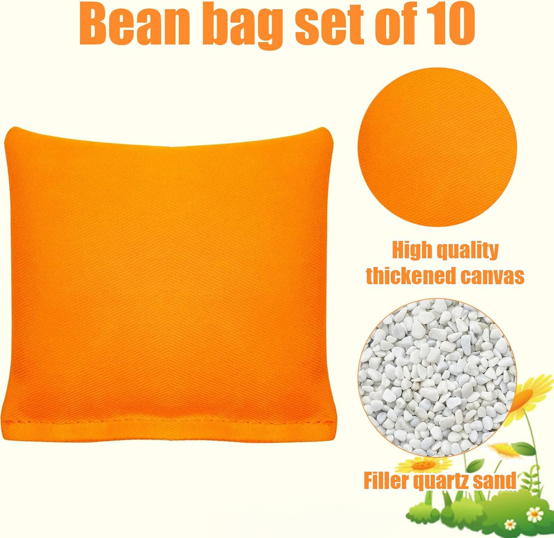 Oneroomone 10 Stück Cornhole Säckchen, Cornhole Spiel, Sackloch Spiel, Quadratische Wurfsäckchen Für