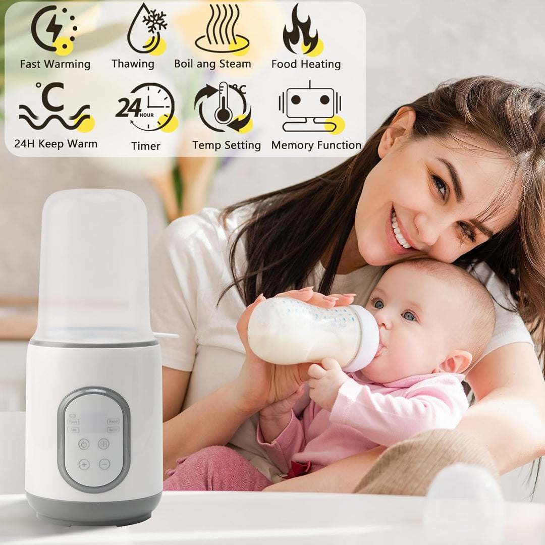 Flaschenwärmer 8- in- 1 Schneller Babymilchwärmer Tragbarer Babyflaschenwärmer mit Zeitschaltuhr Aut