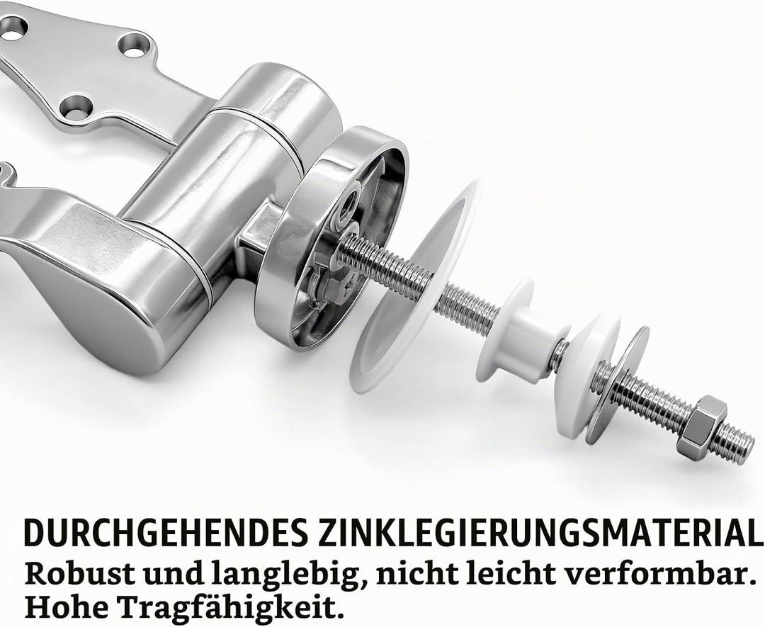 WC Sitz Scharniere Ersatzteile, Befestigungs-Set für Toilettendeckel mit Absenkautomatik, WC Sitz So