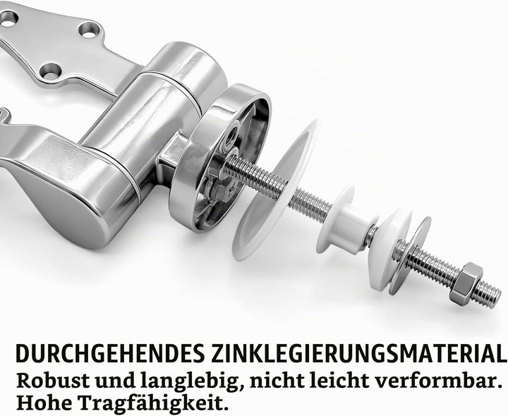 WC Sitz Scharniere Ersatzteile, Befestigungs-Set für Toilettendeckel mit Absenkautomatik, WC Sitz So
