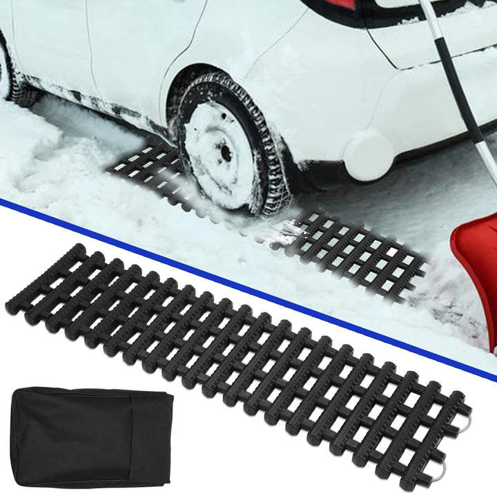 Ikodm 80 x 21 cm Auto Anfahrhilfe, 2er-Set Traktionshilfe, Schwerlast Gummi Anfahrtshilfe Set, Trakt