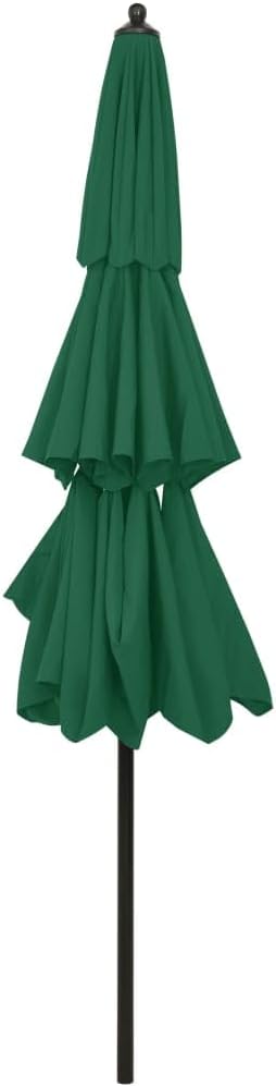 vidaXL Sonnenschirm mit Aluminium-Mast 3-lagig Ampelschirm Gartenschirm Marktschirm Strandschirm Kur