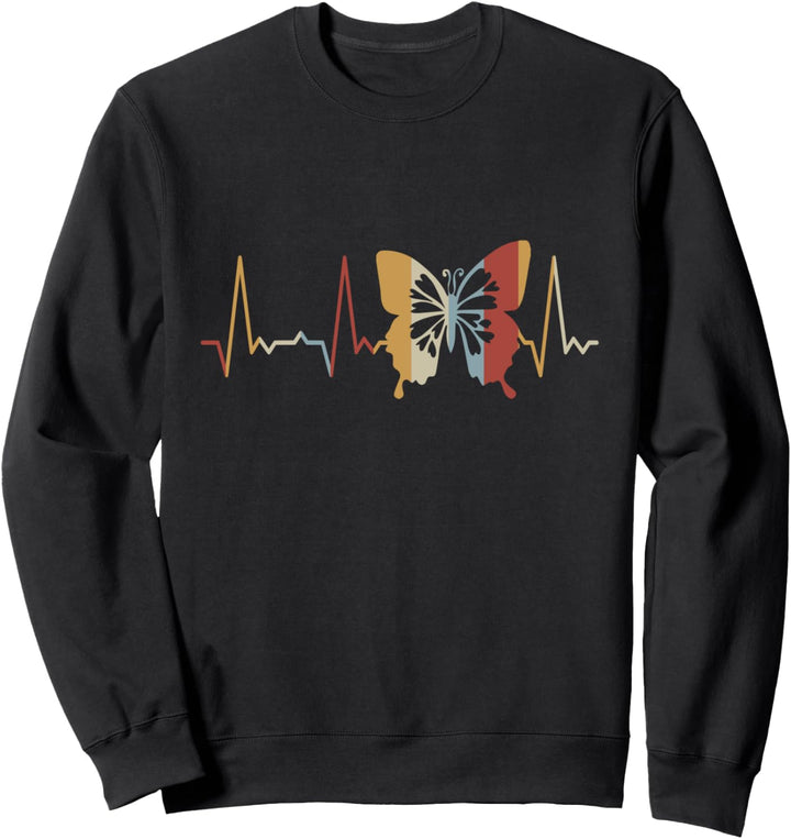 Herzschlag Schmetterling Sweatshirt