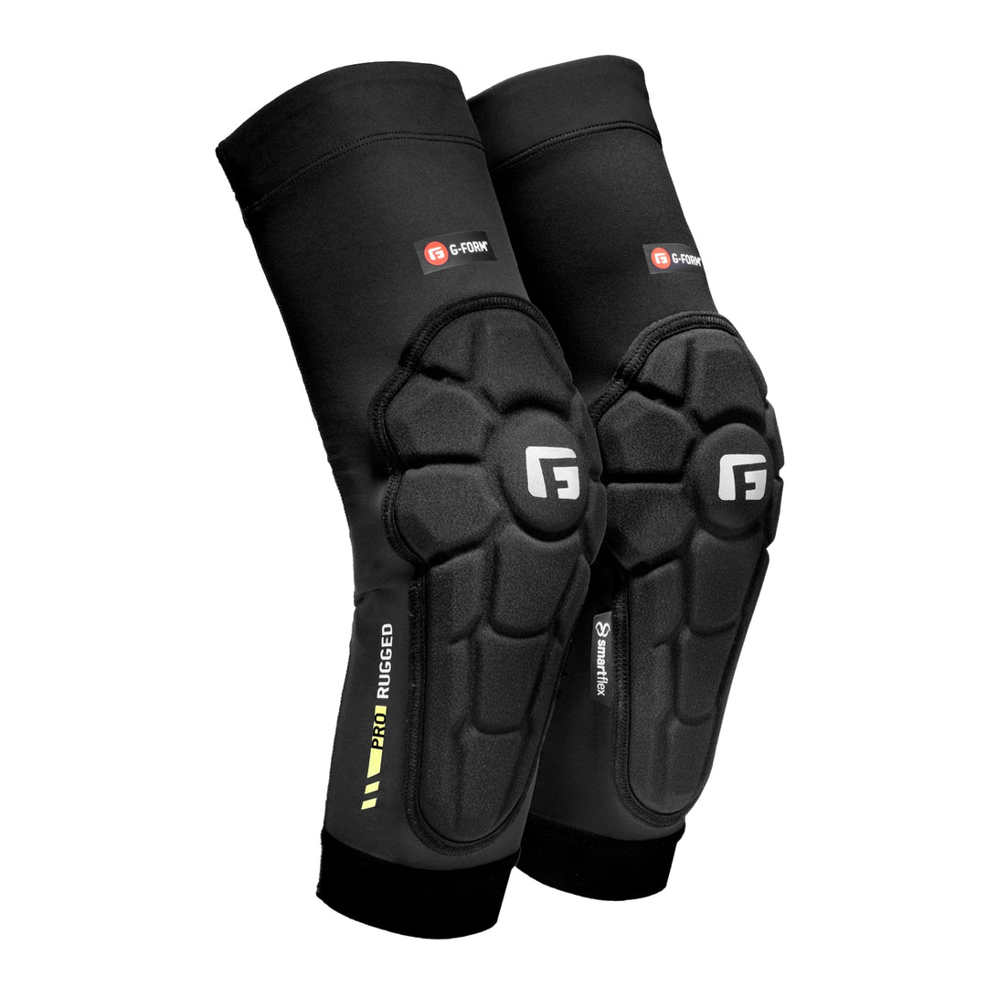 G-Form Pro Rugged Ellbogenschützer, 2 Stück, für Radfahren, BMX, MTB, Downhill, Skateboard L Schwarz