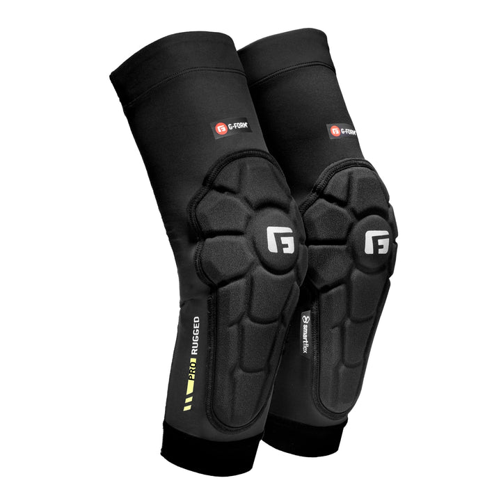G-Form Pro Rugged Ellbogenschützer, 2 Stück, für Radfahren, BMX, MTB, Downhill, Skateboard L Schwarz