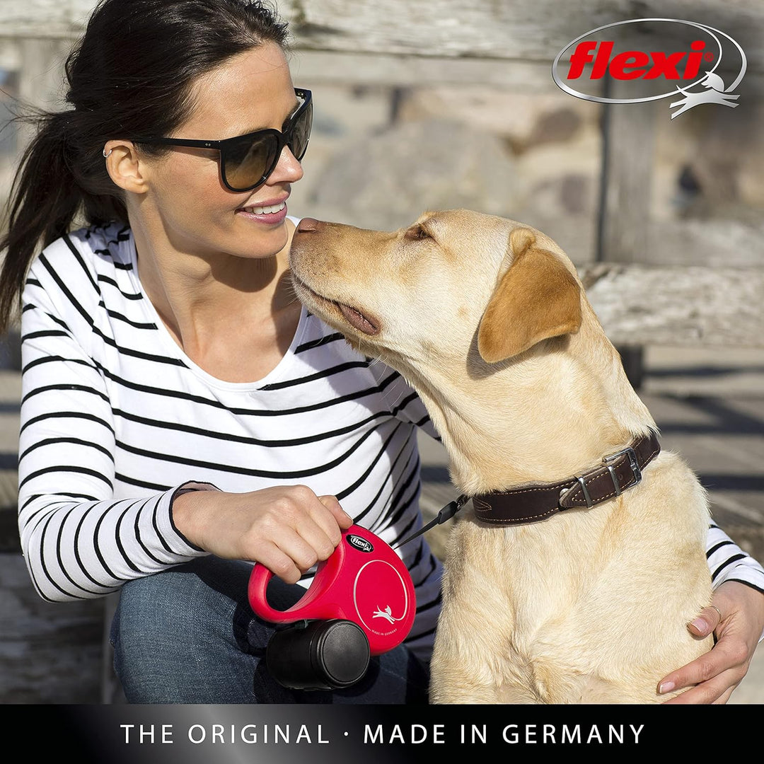 flexi® Classic S Gurt 5 m blau, Roll-Leine für Hunde bis 15 kg, S