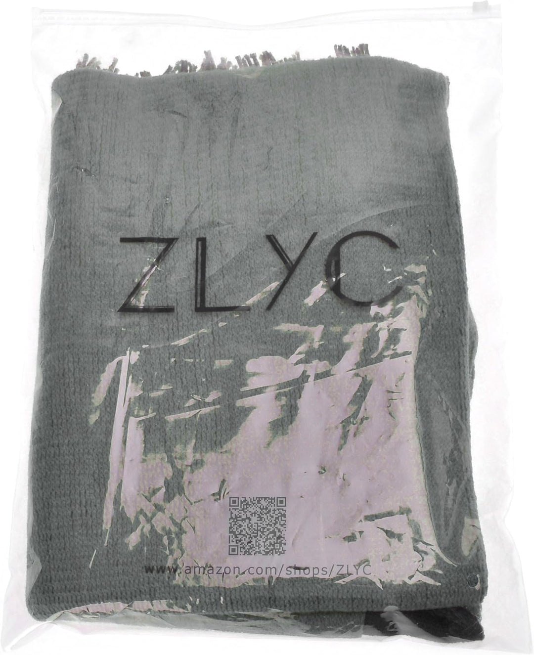 ZLYC Damen Herbst Winter Kaschmir Poncho Capes Retro Strick Cardigans mit Fransen Einheitsgrösse Gra