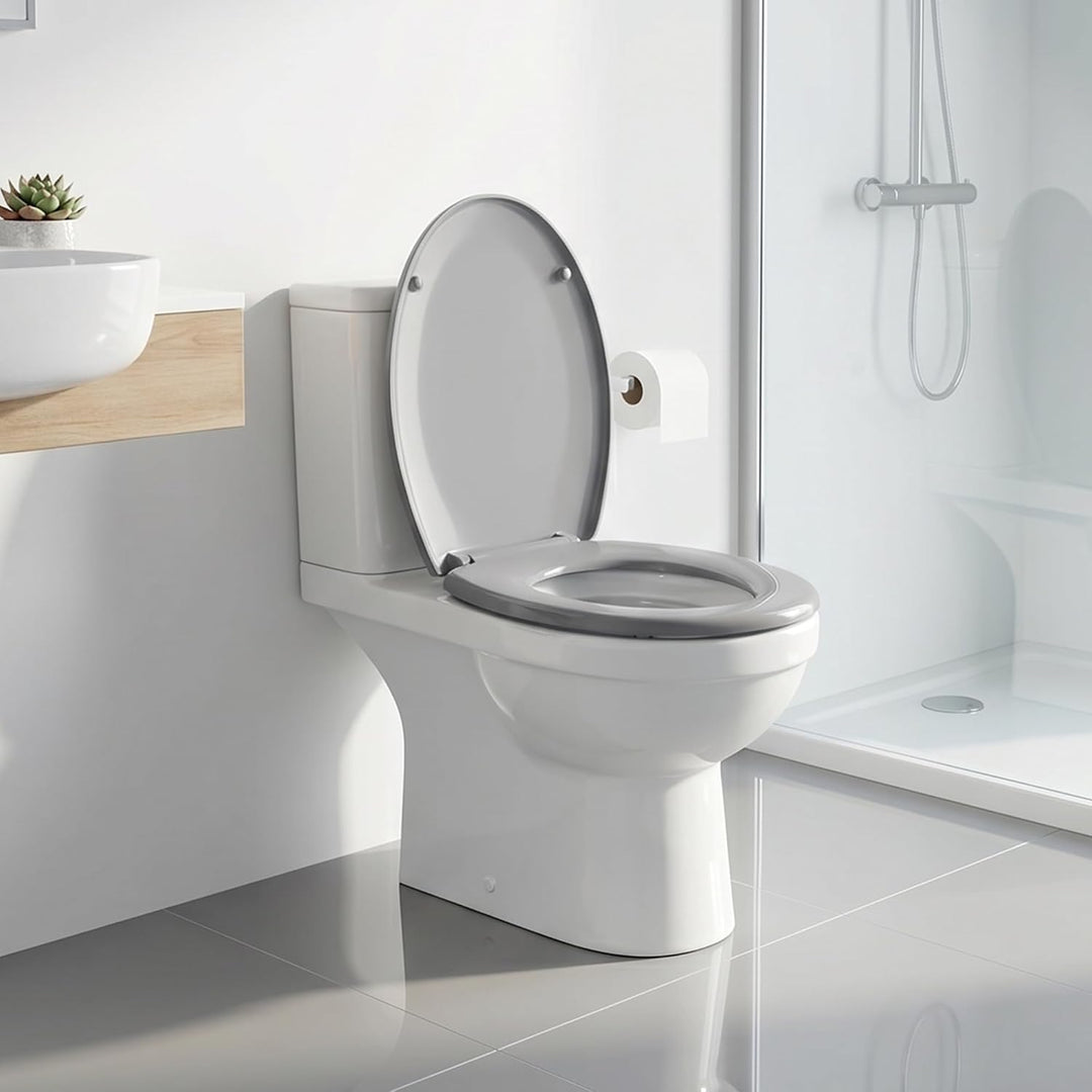 WC-Sitz Soft Close, Soft Close WC-Sitz mit Schnellverschluss für einfache Reinigung, Standard-Klo-To