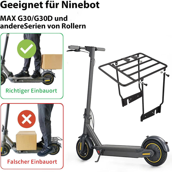 E Scooter Gepäckträge Hinten Rack Kompatibel mit MAX G30 Essential Elektroroller Verdickter Stahl so