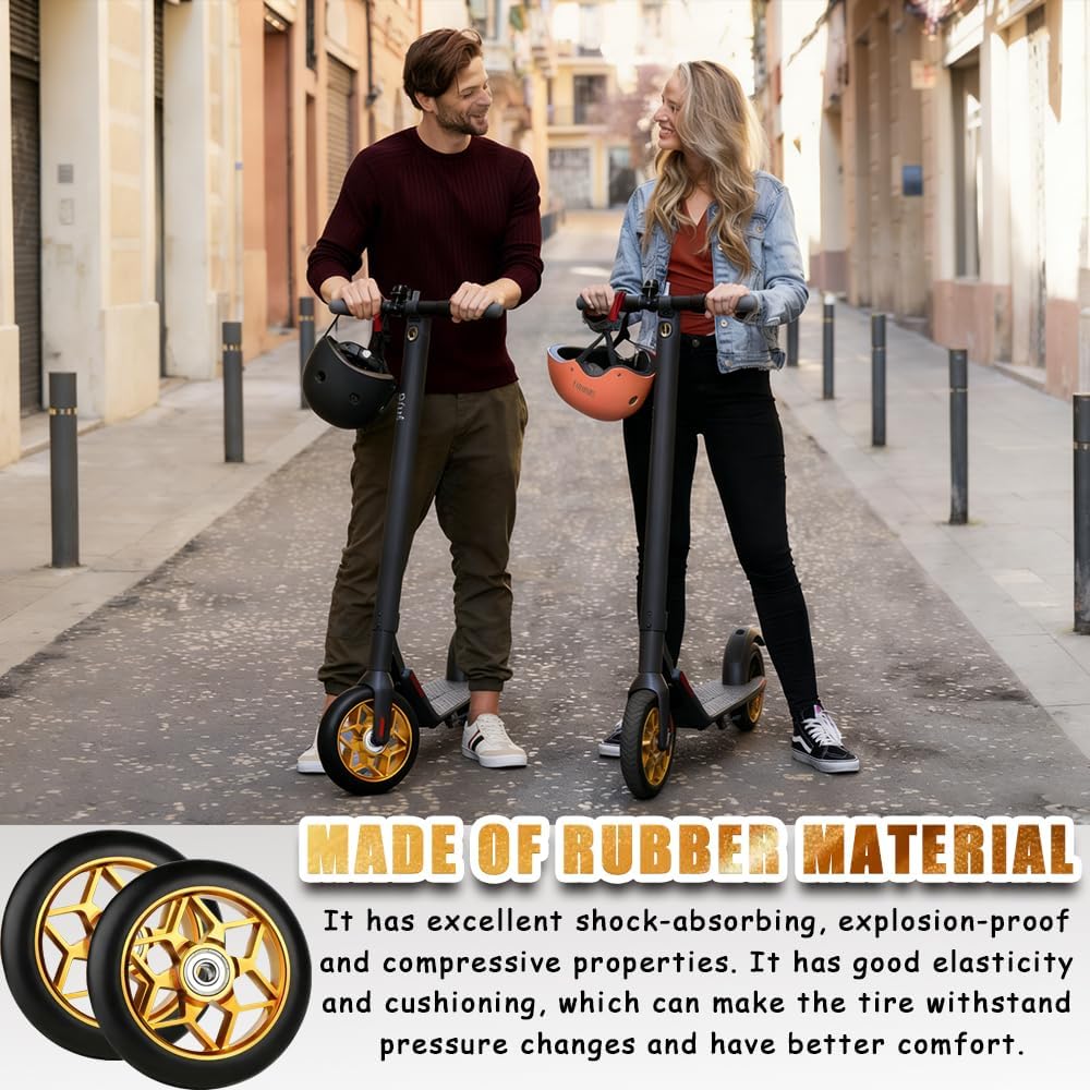 Stunt Scooter Rollen, 2 Stück Ersatzräder für Scooter, 110mm Stunt ScooterReifen mit ABEC, Aluminium