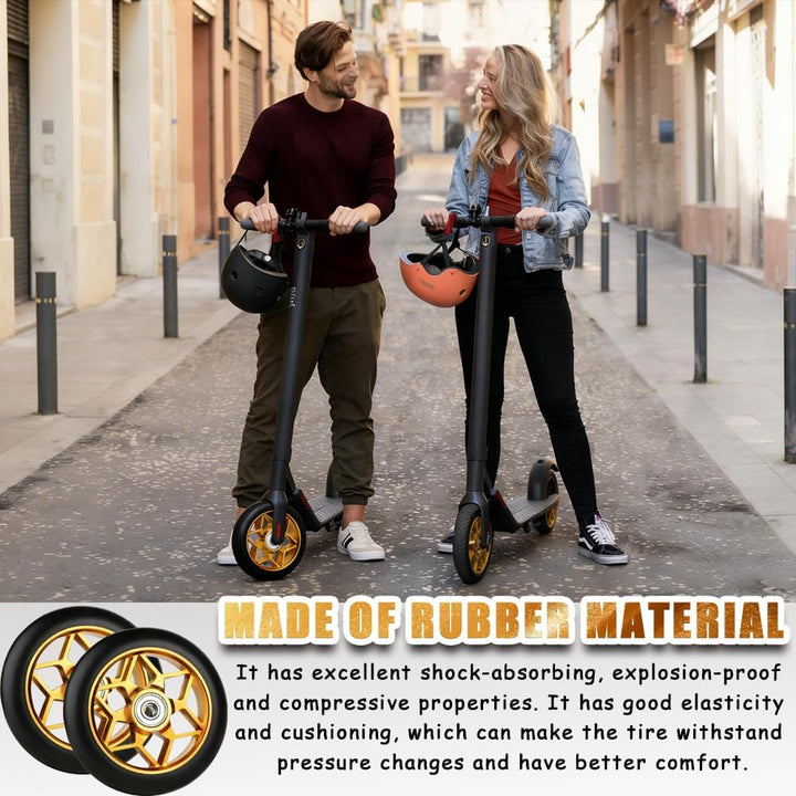 Stunt Scooter Rollen, 2 Stück Ersatzräder für Scooter, 110mm Stunt ScooterReifen mit ABEC, Aluminium