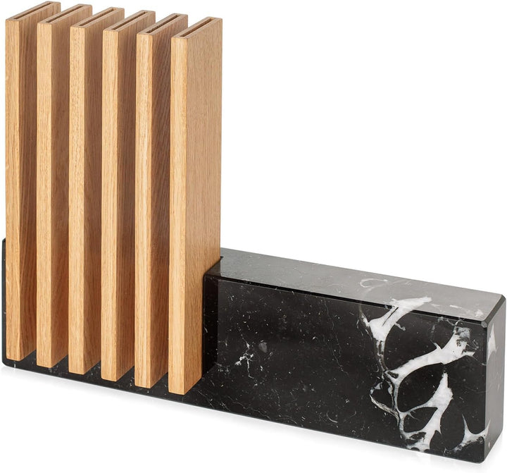 Arcos Petra Messerhalter – aus Kalkstein und Holz – 28 x 36 x 7 cm – Kapazität für 6 Messer (Messer