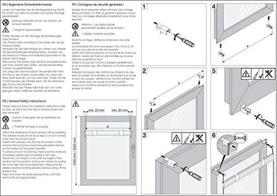 DécoProfi Plissee ohne Bohren Weiss 70cm x 220cm (max. Gesamthöhe Fensterflügel) I Verspannte Plisse
