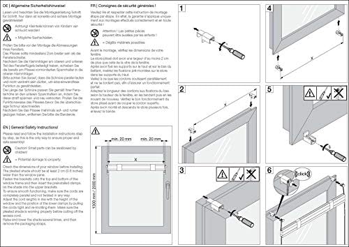 DécoProfi Plissee ohne Bohren Weiss 70cm x 220cm (max. Gesamthöhe Fensterflügel) I Verspannte Plisse