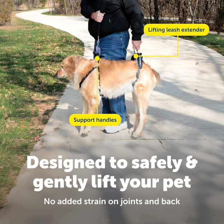 PetSafe CareLift Stützgeschirr – Ganzkörper-Hundegeschirr mit Griff und Schulterschlinge – ideal für