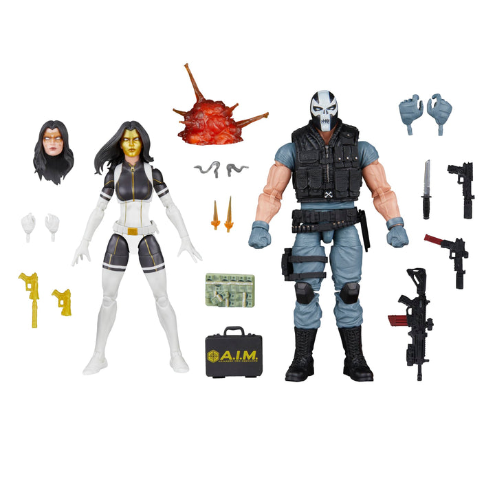 Marvel Legends Series Madame Masque und Crossbones Action-Figuren, Gold, Schwarz, Rot