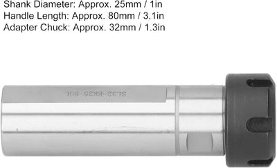 SL32‑ER25‑80L CNC-Fräsfutterhalter, Zylinderschaft-Verlängerungsstange CNC-Drehmaschine Werkzeugmasc