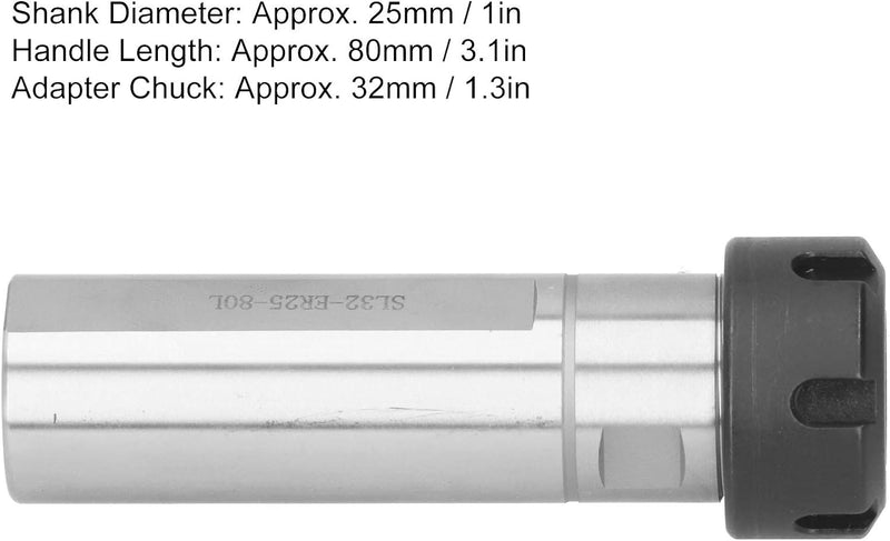 SL32‑ER25‑80L CNC-Fräsfutterhalter, Zylinderschaft-Verlängerungsstange CNC-Drehmaschine Werkzeugmasc