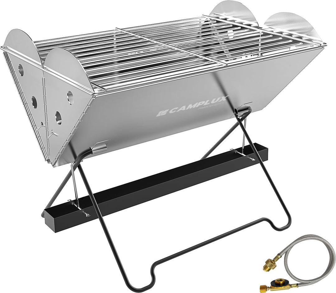 CAMPLUX Faltbarer Campinggrill Gas für Outdoor Reisen, 2 kW, FoldGo FG14GS