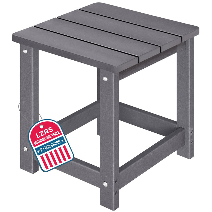 LZRS Adirondack quadratischer Beistelltisch für den Aussenbereich, Pool-Verbundwerkstoff, Outdoor-Te