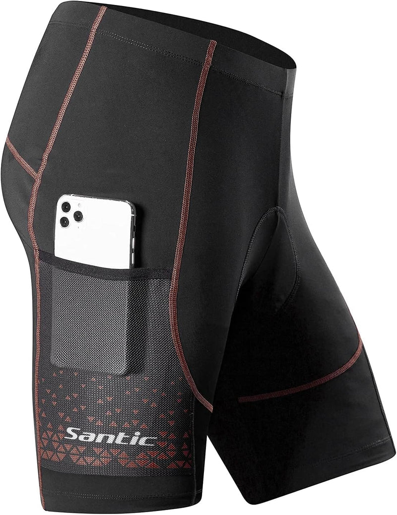 Santic Radlerhose Herren Kurz mit Sitzpolster Radhose Herren Kurz Fahrradhose Herren Gepolstert Rads
