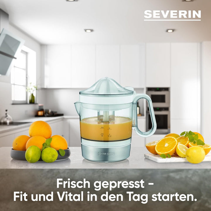 SEVERIN Citruspresse, Mit 2 Presskegeln, 40 W, CP3535, Weiss Weiss-Edelstahl, 40W
