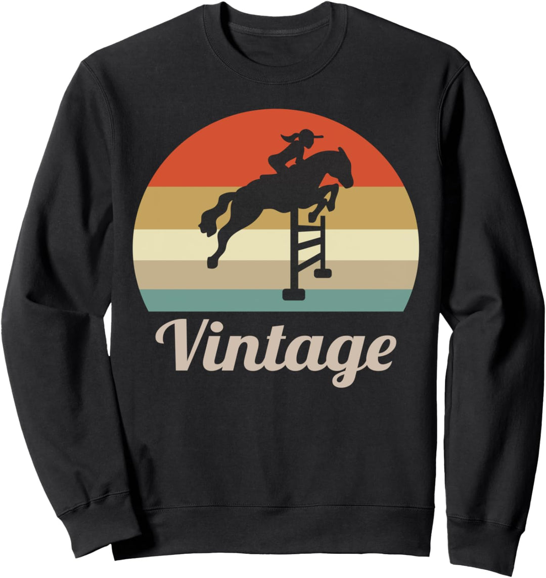 Springreiten Springreiter Reiten Reiter Vintage Retro Style Sweatshirt