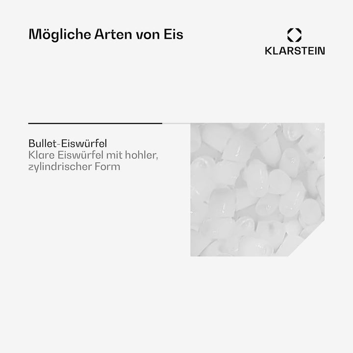 Klarstein Metropolitan - Eiswürfelbereiter, Eiswürfelmaschine, digitales Display, 12 kg Eiswürfel in