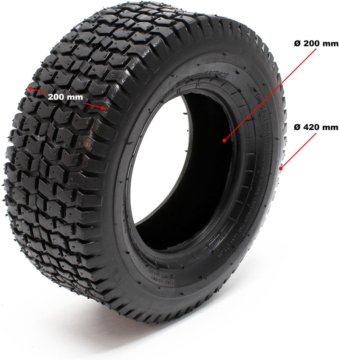 2xReifenmantel 2xSchlauch für Aufsitzmäher/Rasentraktor 18x8.50-8 4PR Winkelventil