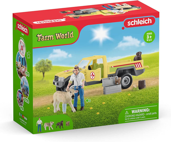 Schleich 42503 Veterinarian visit at the Farm World Standardverpackung
