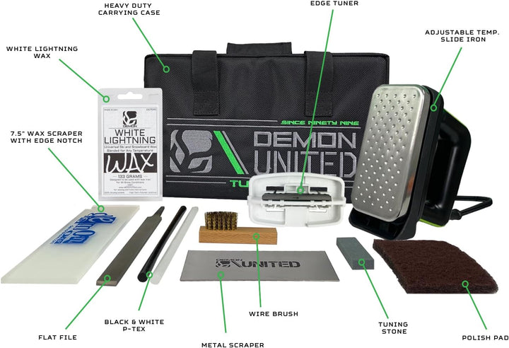 Demon komplettes Tuning-Kit mit Wachs, für Skier und Snowboards
