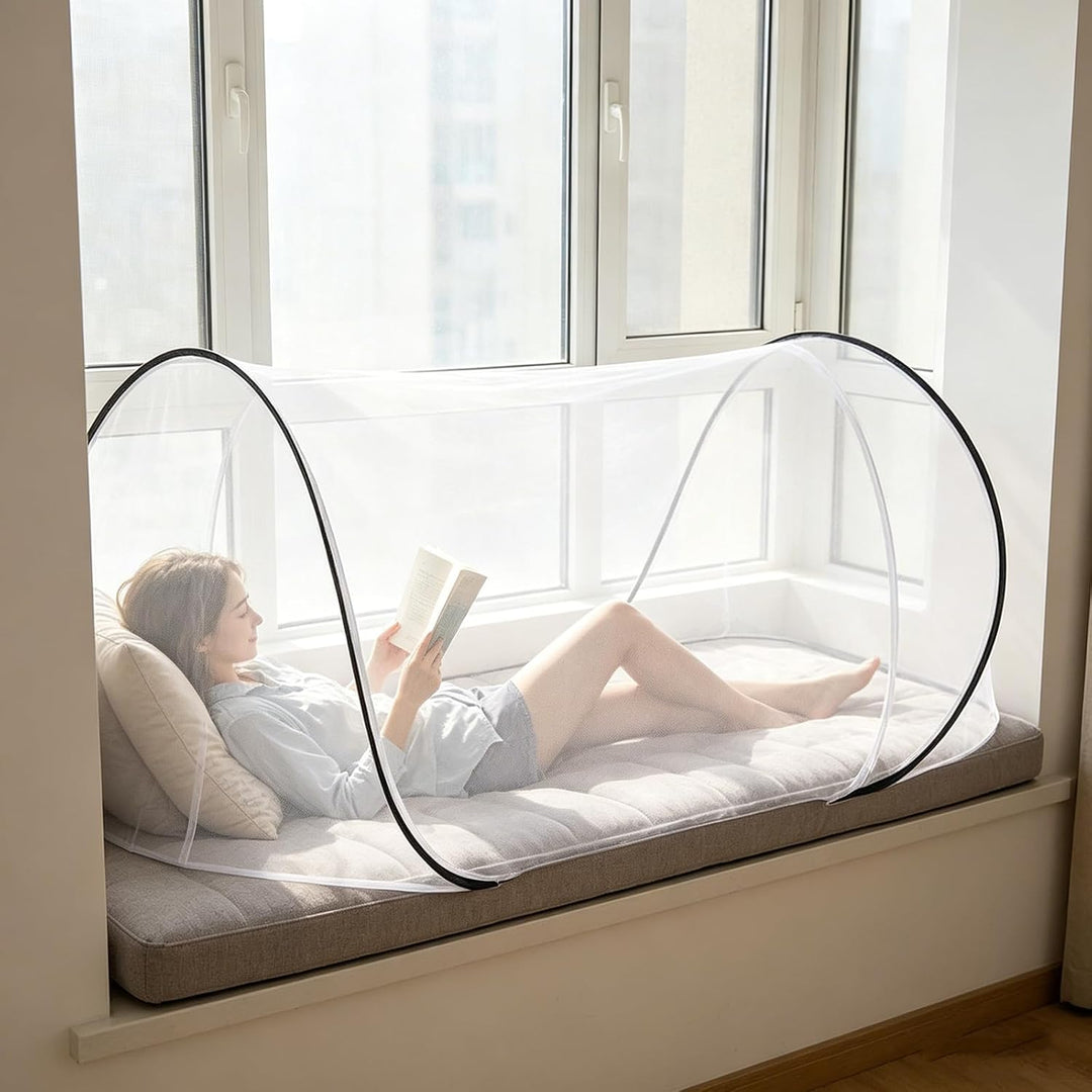 Pop-Up Moskitonetz Bett 200 x 80 x 56cm, Tragbares Faltbares Moskitonetz, Mückennetz Reise, Moskitoz