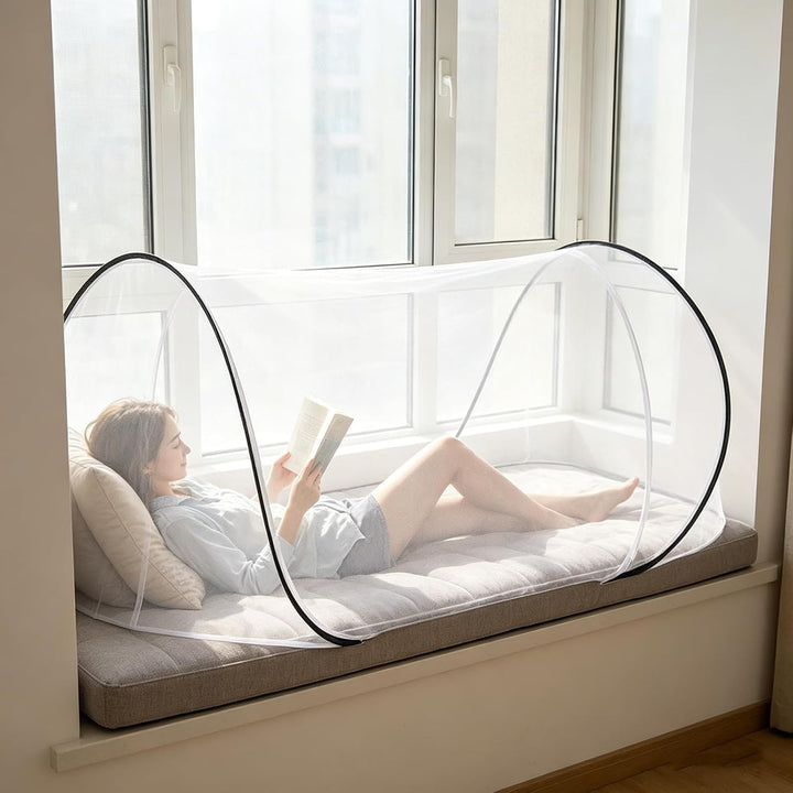 Pop-Up Moskitonetz Bett 200 x 80 x 56cm, Tragbares Faltbares Moskitonetz, Mückennetz Reise, Moskitoz