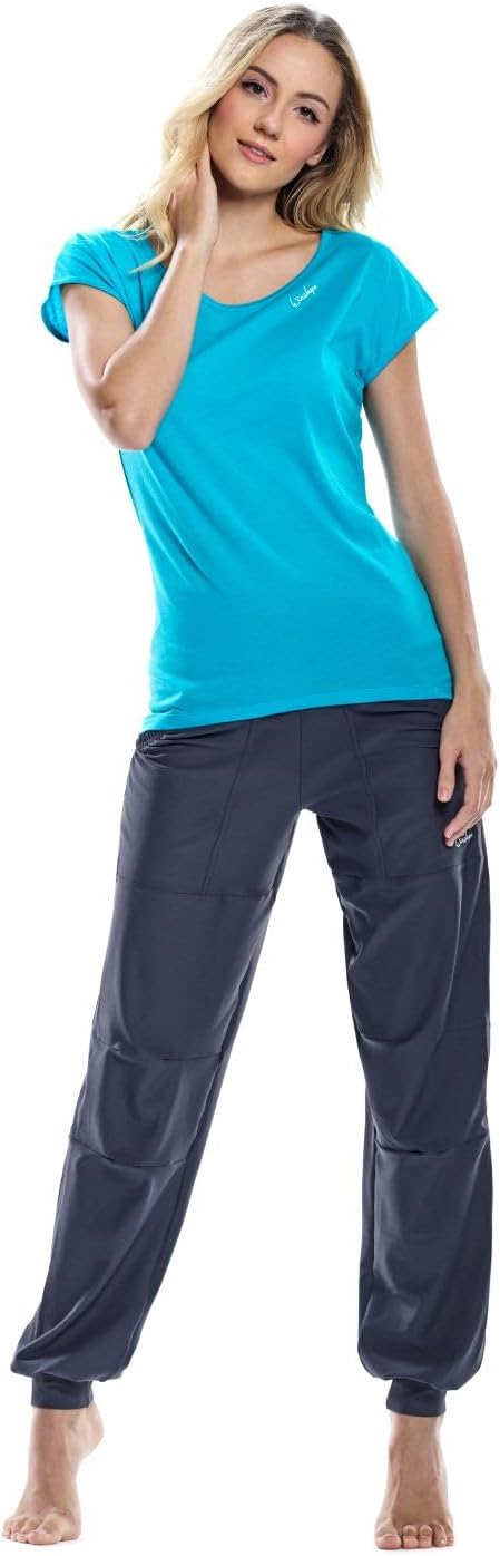 Winshape Damen Ultra leichtes Modal-Kurzarmshirt mit abgerundetem Saum MCT013 M Sky-blue, M Sky-blue