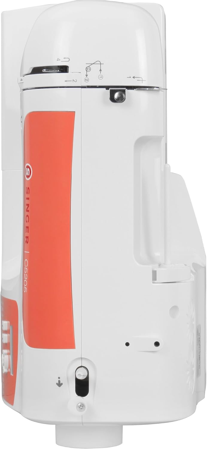 Singer C5205 Nähmaschine, weiss/orange
