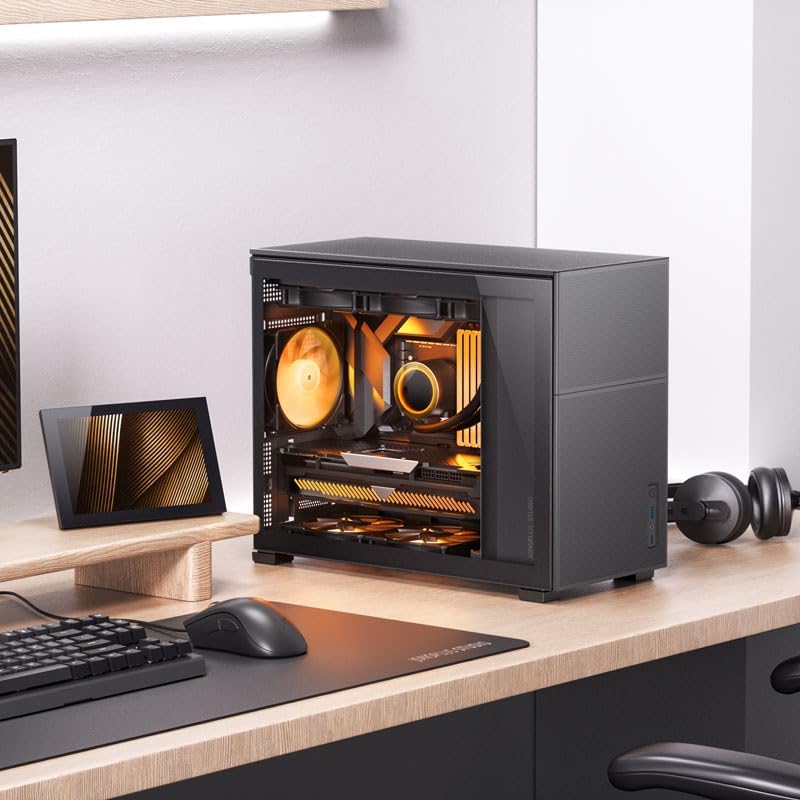JONSBO D31 MESH mATX Gehäuse, gehärtetes Glas, schwarz