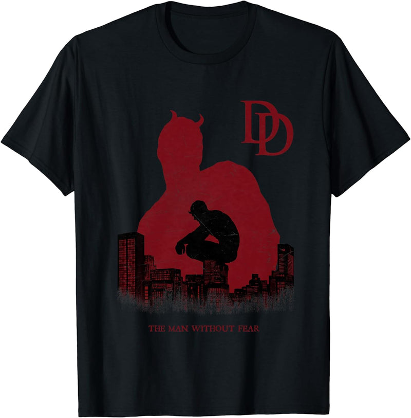 Womens Marvel Daredevil A Man Without Fear Is Broken Within T-Shirt Large Black
