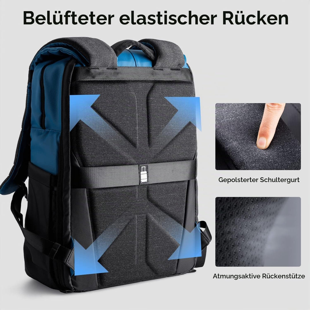 K&amp;F CONCEPT Kamerarucksäcke 20L, Grosse Camera Backpack 15,6 Zoll Laptopfach, Spritzwassergeschutzt