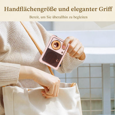 PRUNUS J-999 Mini Bluetooth Lautsprecher mit Radio FM, Retro Radio Bluetooth Speaker Wiederaufladbar