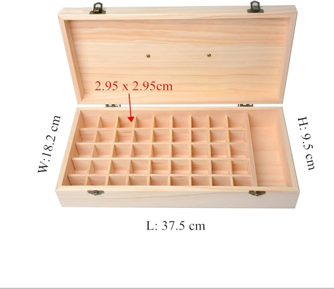 RoseFlower Bambus Ätherisches Öl Organisator Behälter Duftöle Display Ständer, 46 Löcher Aufbewahrun