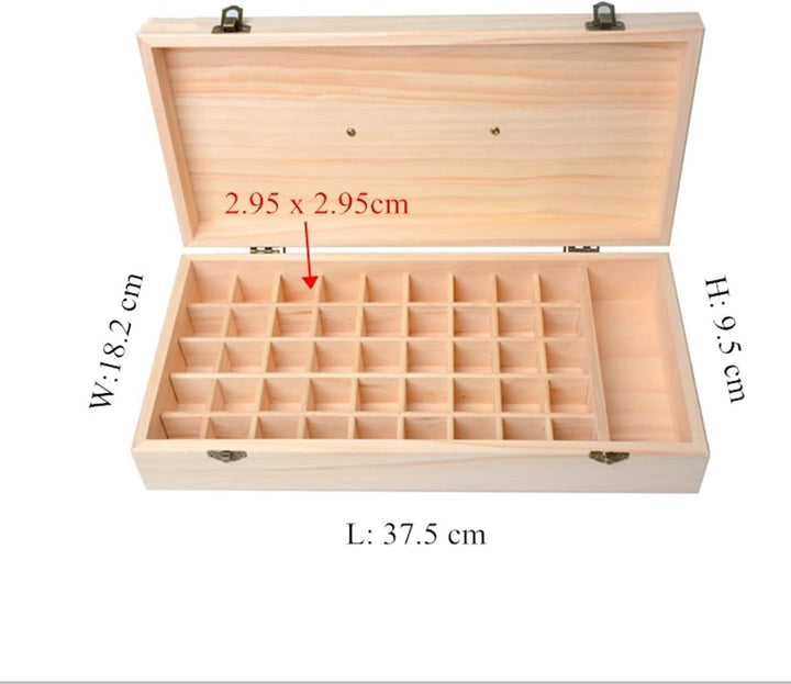 RoseFlower Bambus Ätherisches Öl Organisator Behälter Duftöle Display Ständer, 46 Löcher Aufbewahrun