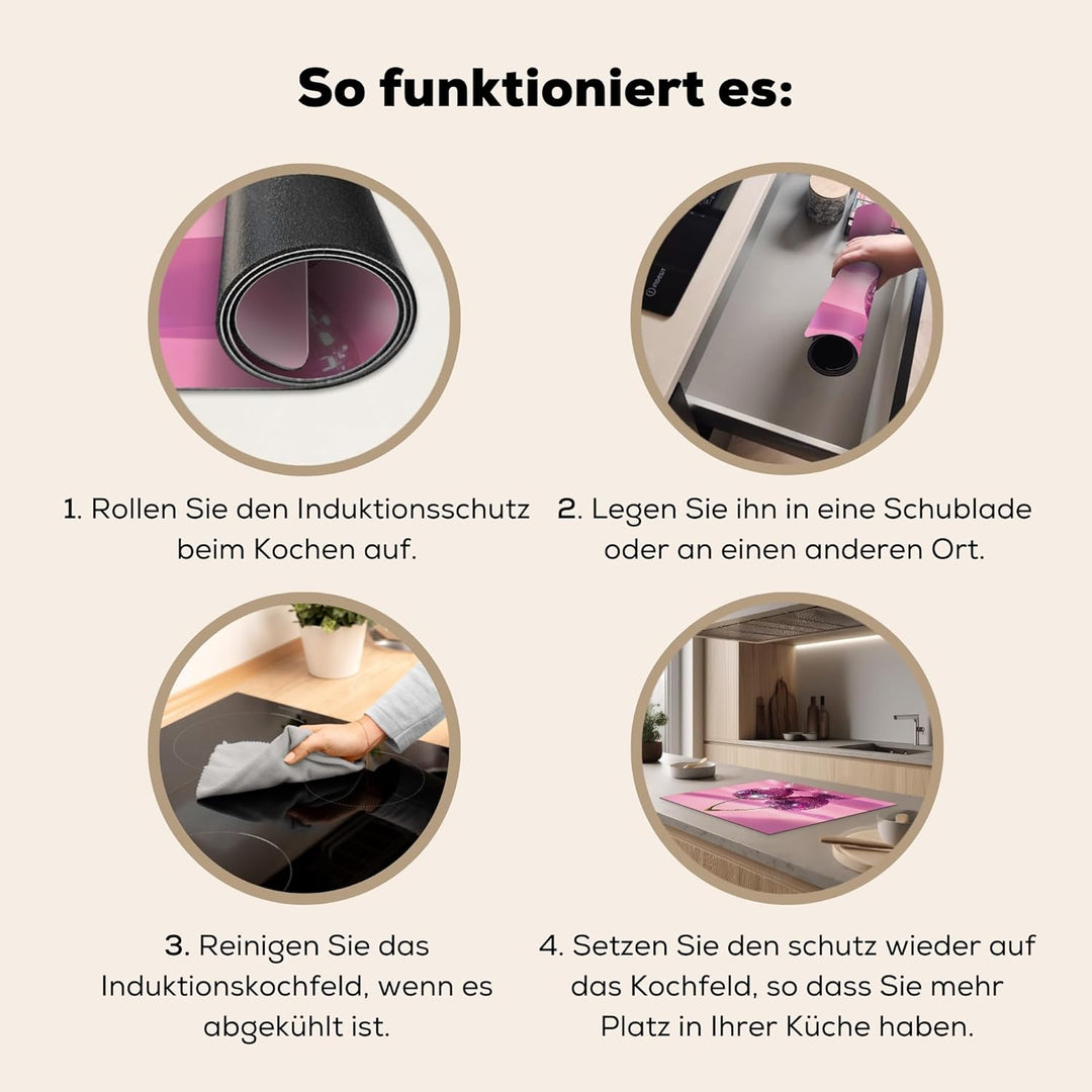 Herdabdeckplatte Einteilig 70x52 cm Küche Ceranfeld Abdeckplatte Cerankochfeld Abdeckung Induktionsk