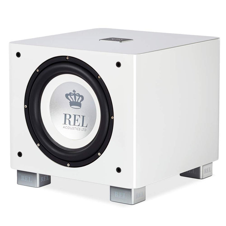 REL T/9x 25,4 cm betriebener Subwoofer – versiegeltes Design mit Class-AB-Verstärker, Cinch-Eingänge