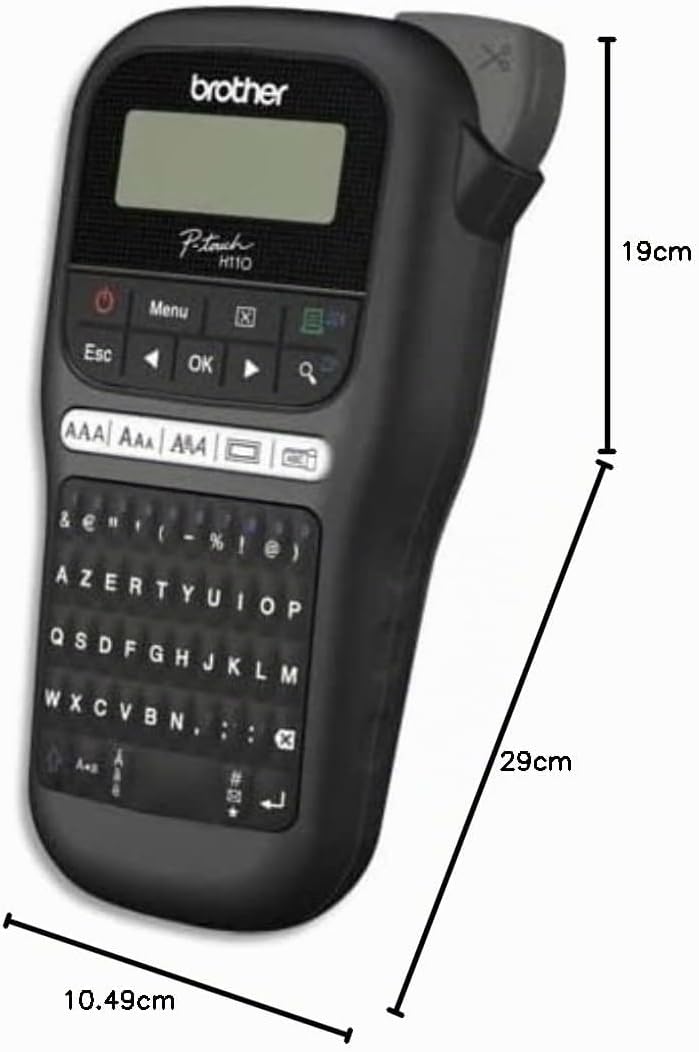 Brother PT-H110 Etikettierer, tragbar, lustig und kompakt, ideal für den Einsatz im Büro, mit 1 TZE