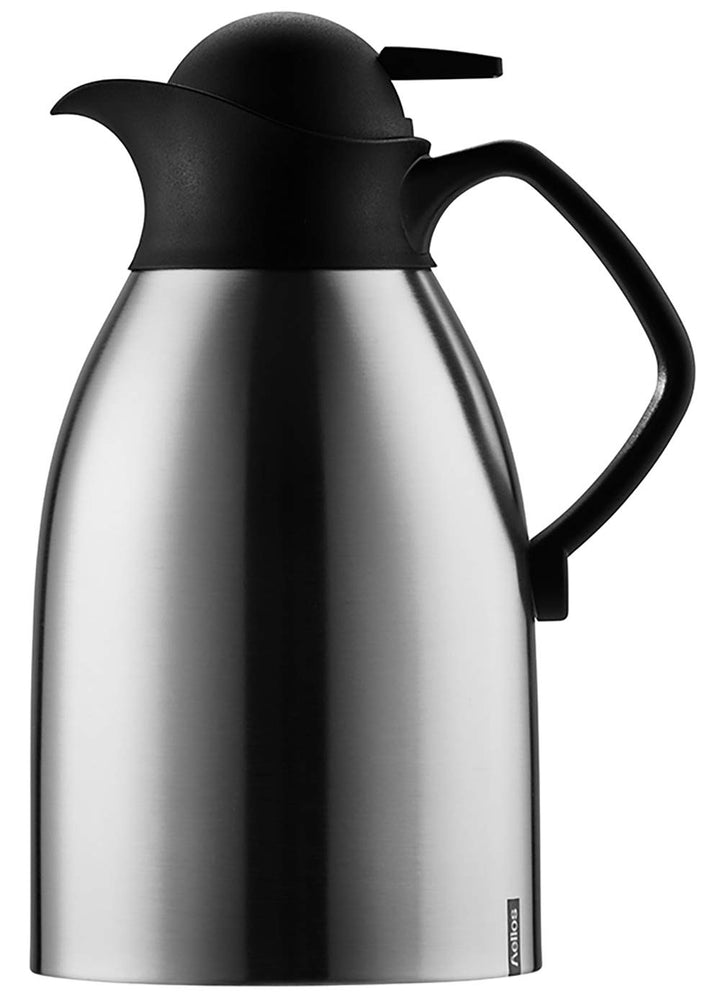 Helios Enduro Push Edelstahl-Isolierkanne, matt, 2 Liter 2,0 Liter, 2,0 Liter