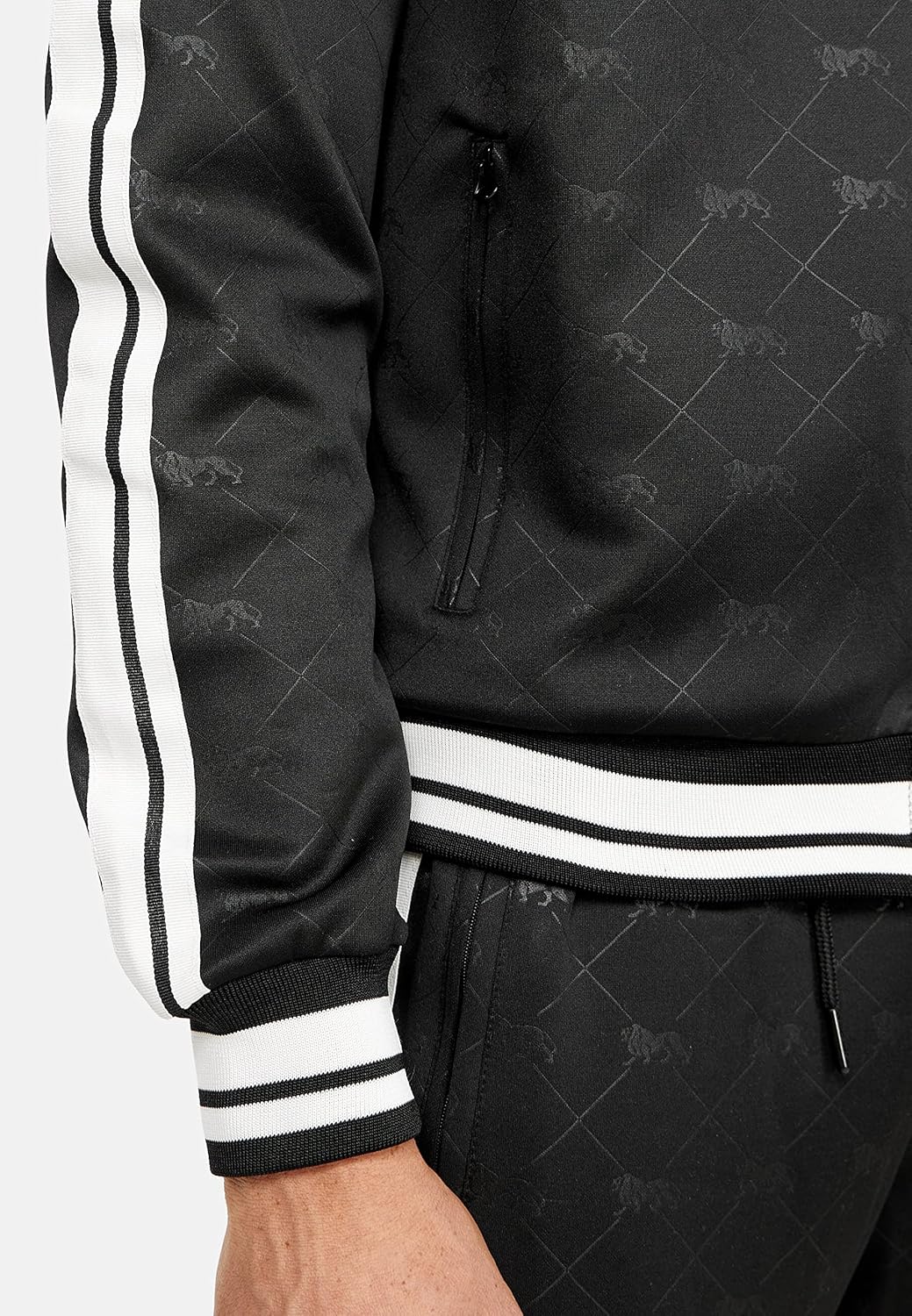 Lonsdale Herren Ashwell Trainingsanzug, Black/White