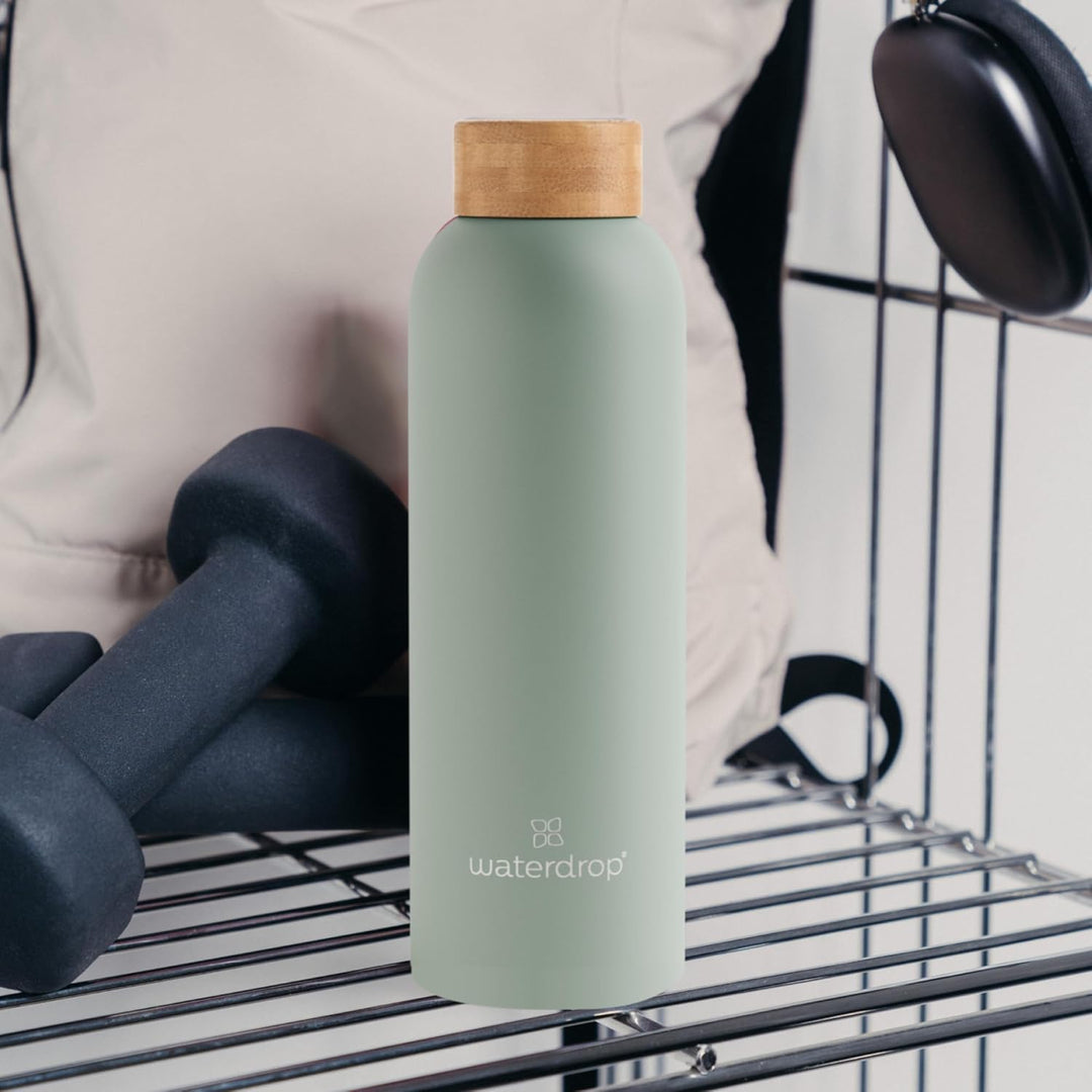 waterdrop® Edelstahl Trinkflasche 600ml - auslaufsichere Trinkflasche Kohlensäure geeignet & BPA fre