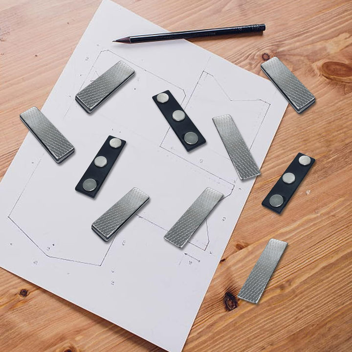 50 Stück Magnetische Namensschild, magnetischer Namensschild-Verschluss, Ausweishalter, Clip mit 3 N