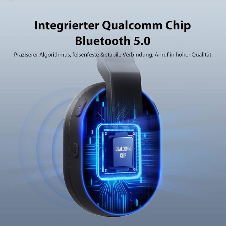 EKSA H5 Bluetooth PC Headset mit Mikrofon & USB Dongle [45 Stdn Spielzeit & 10M Reichweite] Mono mit